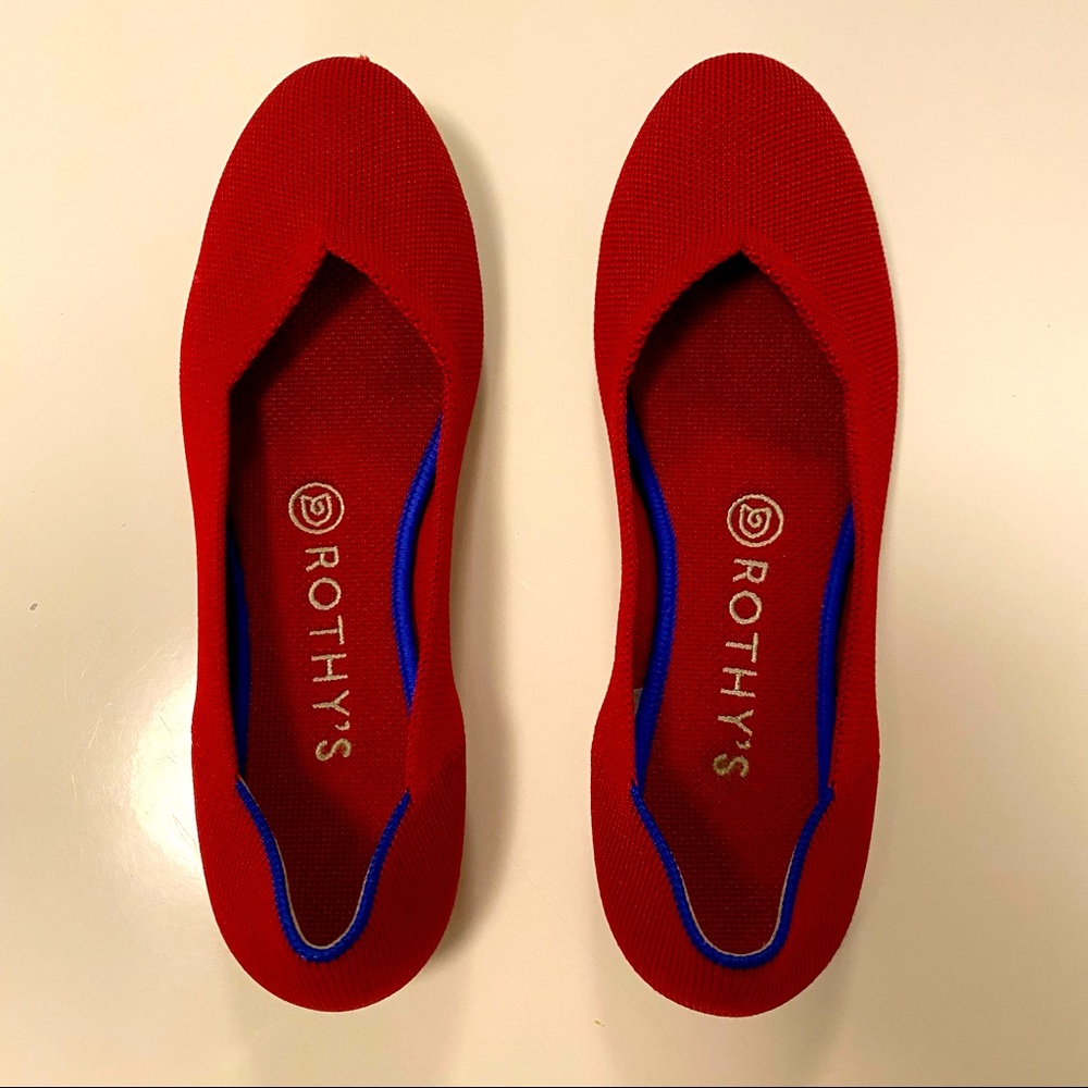 Rothy’s Scooter Red Round Toe Flats